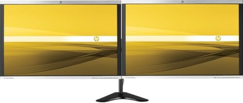 HP Dual Monitor Bundle – 2 x LA2405WG 24 WUXGA LED Monitors, 1920 x 1200, DisplayPort, DVI, VGA, USB Hub, Adjustable Stand (Renewed)