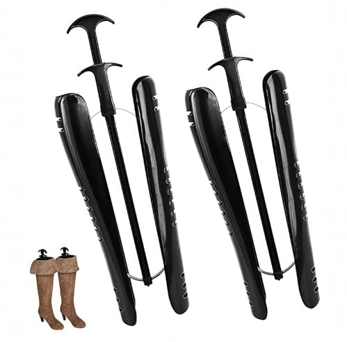 GOBIWM Adjustable Spring Loaded Boot Stretchers for Women Men - Boot Trees & Shapers for Knee High Tall Boots, Support & Form Retention (1 Pairs)