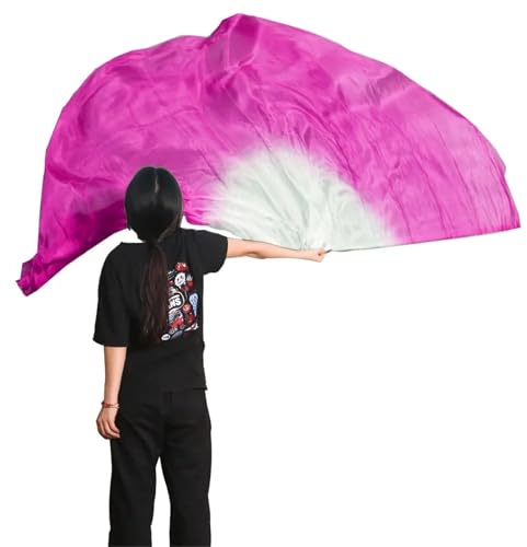fan veil,silk long fans 1PC Silk Oriental Dance Veil Wings With Stick Belly Scarf Stage Performance Props Half Circle Flag 180X90cm(G Dance Veil,250x100cm)