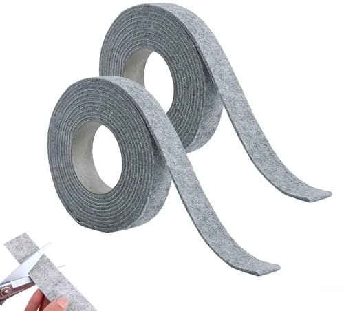 JOYOLA 2 Rouleaux Feutrine Autocollante, Patins pour Meubles Auto-adhésifs, Patins pour Meubles, Patin Chaise, Patin antiderapant, Découpe Libre de Toute Taille Patin Feutre