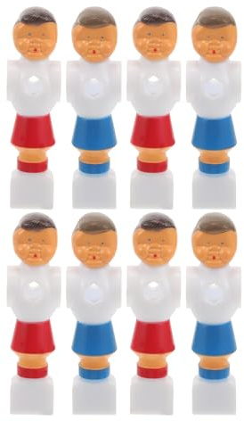 Tischfußballspielerfiguren 8 Stück aus Pvc für Partys und Familie | Ersatzteile für Tischfußballtische, Hohe Wiedererkennbarkeit der Teams, Immersive Spielweise, Optisch Ansprechend