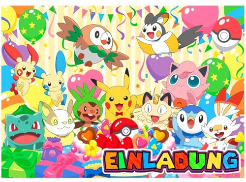 Biuebinc 12 Stück Einladungskarten Kindergeburtstag Junge Mädchen Deutsch | Einladung Geburtstag Kinder, Invitations Cards, Partyeinladungen