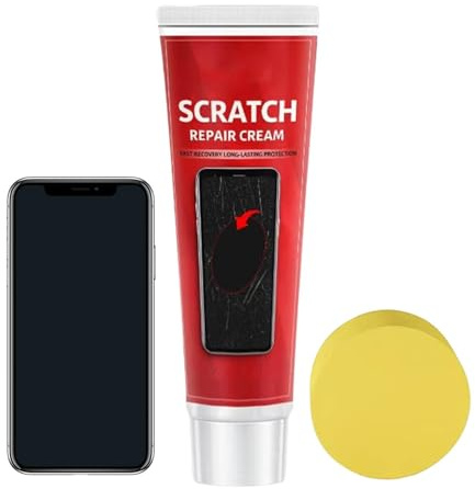 Eliminador De Arañazos Para Pantalla Con Esponja Y Pasta Limpiadora | Kit De 60 Ml Eliminador De Arañazos De Pantalla Para Gafas De Sol, Móvil, Cámara, Espejo, Joyería, Hogar Y