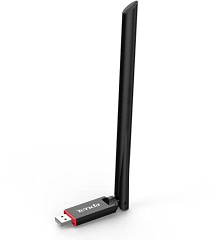 Tenda U6 Adattatore USB Scheda di Rete, Wireless 2.4GHz 300Mbps, 6 dBi Antenne Esterne OFC, Hotspot Wi-Fi, Supporta Windows 10/8.1/8/7/XP, Mac OS 10.7~10.12, Linux