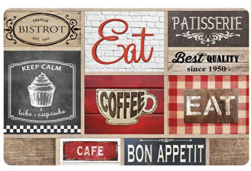 douceur d'intérieur, Set De Table (28.5 x 44 cm) Coffee Shop, Polypropylène Opaque