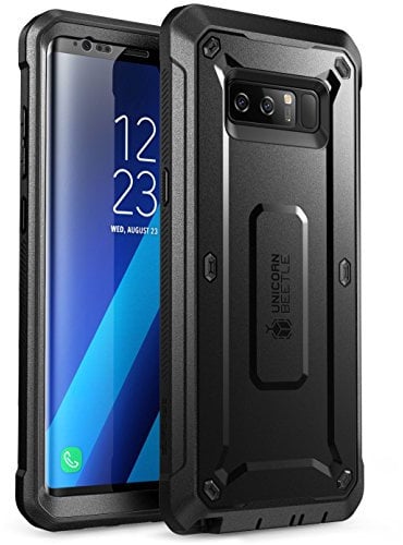 SUPCASE Unicorn Beetle Pro Shield Series Full-Body Rugged Holster Case with Built-in Screen Protector for Galaxy Note 8 (2017 Release), Black