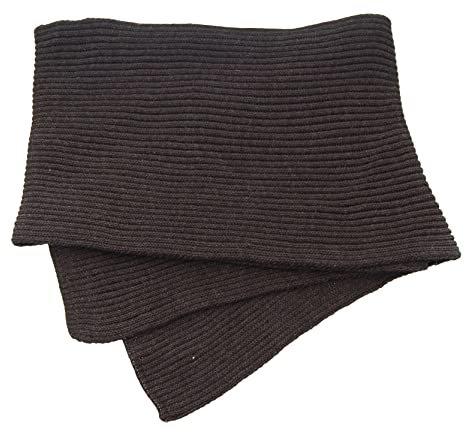 HANSEHELD Ripp Strickschal Schurwolle - Merino Rippenstrick Schal - Anthrazit | Wollschal | Schal 100% Wolle (Merino) | Mulesingfrei | Made in Germany | Dunkelgrau