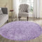 Serdim Rugs 912 LILA 120x120 Wohnzimmer Runde Shaggy Bereich Teppiche, Polypropylen (PP), Flieder, 120x120cm(4x4')