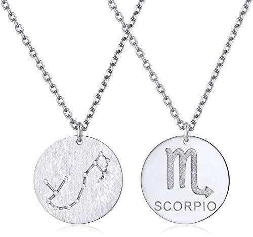 ChicSilver Scorpion Kette Damen Sternzeichen Anhänger 925 Silber Damen Kette Horoskop Anhänger