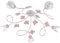 ONLI 4924/PL5 Plafonnier, Métal Verre, Blanc/Rose, 5 luci