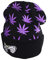 UTOWO Weed Marihuana Acryl Beanie Mützen Marihuana Weed Cuff Beanie Mütze für Damen Herren Roll-up Skully Cap, Violett, MEDIUM
