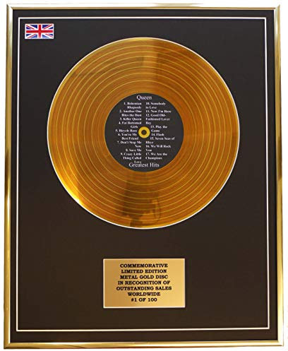 Queen – Greatest Hits Metal Gold Record Display Erinnerungsstück Ltd Edition