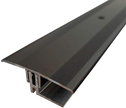 ufitec® TPL Profi MAX Profilsystem für Parkettböden - geeignet für Belagshöhen von 14-21 mm - ALU eloxiert (Dehnungsfugenprofil 45 cm breit | Länge: 100 cm, Bronze Dunkel)