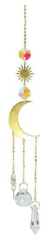 YFCTLM Cazador de Sol Colgante de Cazador de Sol de Cristal con la decoración del Prisma de la Bola de Cristal para el jardín al Aire Libre hogar de los niños de la Ventana del Sol Catcher