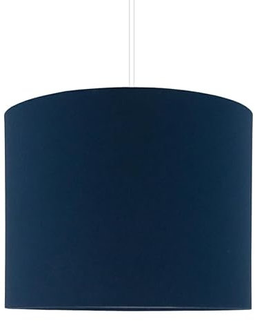 youngDECO® Dunkelblaue Hängeleuchte 1xE27, Hängelampe aus Baumwollstoff, mini Ø25cm, Pendelleuchte für Kinderzimmer und Babyzimmer, Hergestellt in der EU