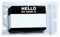 HELLO my name is... Vinyl-Stickerpack WETTERFEST/SCHWARZ! 10,5 x 7,4 cm Namensschild!