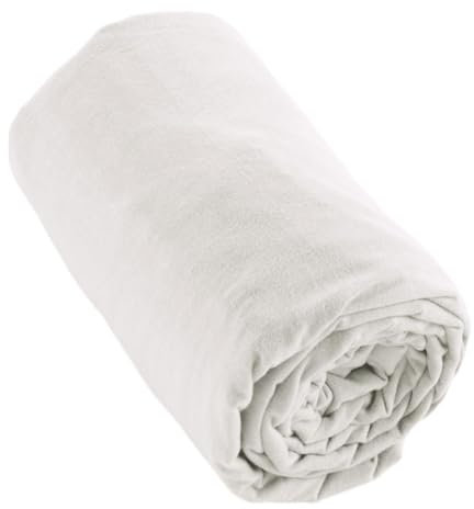 Drap Housse Flanelle 140 x 190 cm Candice Blanc