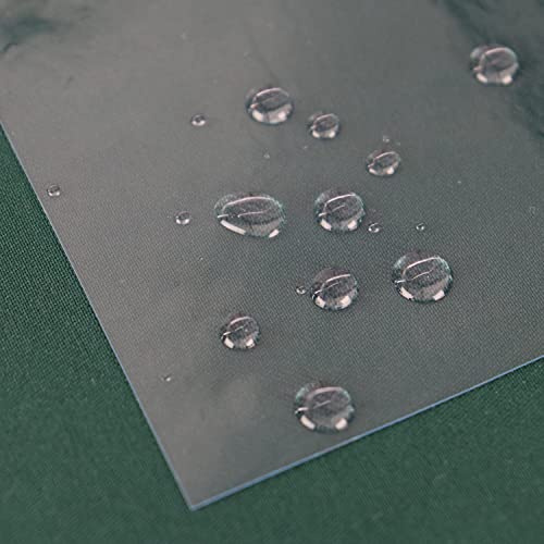 Durchsichtige tischdecke abwaschbar transparent Durchsichtig Garten Wasserabweisend Glasklar Schutzdecke Klarsichtfolie Meterware (OVAL 140 x 200 cm) 0,3 mm Stark -Schnittkante