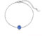 Philip Jones Bracelet de cheville en cristal bleu foncé créé avec des cristaux Zircondia®, taille unique, Cristal, Crystal Zircondia®