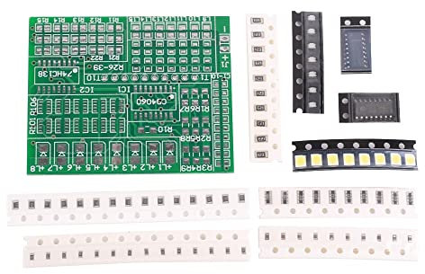 RGB LED Blinkcontroller DIY Kit, DC 4V-6V SMD Lötübungsplatine, SMD-Komponenten-Schweißübungs-Elektronik-Suite zum Üben des Lötens