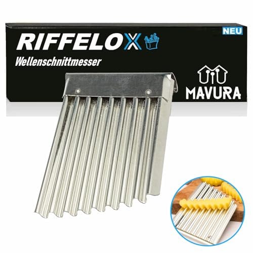 MAVURA RIFFELOX Gemüse Wellenschneider Wellenmesser Pommesschneider