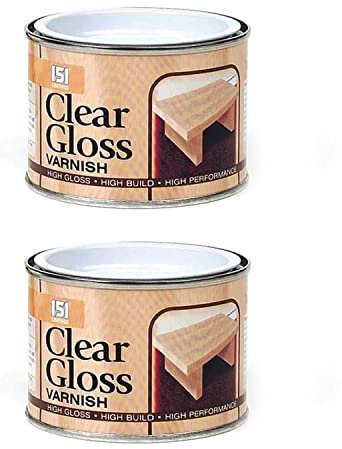 Non-Drip Gloss Paints for Outdoor Metal/Wood - Enamel Metal Gloss Paint for Home Improvement, Garden Furniture; Multi-Surface One Coat Stove Paint 180 ml (Coatings Varnish 180ml - PK of 2)