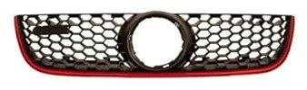 DM Autoteile 101010 Kühlergrill Kühlergitter Grill schwarz kompatibel für VW Polo 9N Baujahr 2005-2009