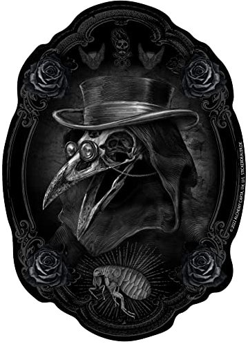 Aufkleber Black Death Tod Rabe Sticker Fantasy Gothic ca. 13x9 cm