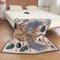 Menkala Kuscheldecke Boho Tiger Auge Flügel Tropische Blätter Decke Sofadecke mit Fransen Tagesdecke 130x160 Strickdecke Wohndecke Couchdecke Deko für Sofa Büro Betten Reisen Wohnzimmer Schlafzimmer
