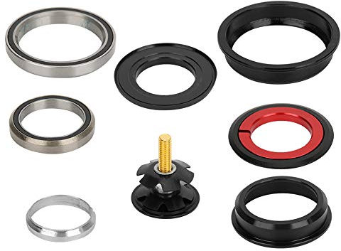 BOROCO Steuersatz Fahrrad, ZS44/ZS55 Aluminiumlegierung Kegel Gabel, Taper Fork Straight Tube 44/55 mm Steuersatz Werkzeug Fahrrad zubehör für Rennrad