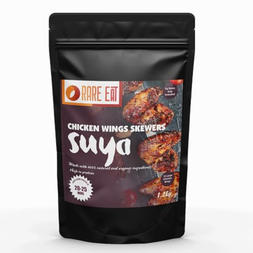 Spicy Chicken Wings Skewers Suya| Chicken Barbeque|Ready to Eat in 15 mins| Pack of 3| Hot