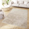 TAPISO Crystal Teppich Kurzflor Glänzend Braun Creme Beige Geometrisch Linien 3D Effekt Wohnzimmer Schlafzimmer Moderner Design ÖKO-TEX 300 x 400 cm