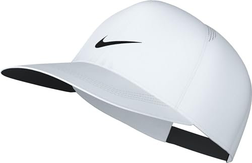 Nike Herren U Nk Df Club Cap U Ab FL P Baseballkappe White/Black S/M