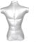 Torso Herren Aufblasbare Modell 72Cm Aufblasbare Silber Schaufensterpuppe Display Modell Kleidung mit Unterstützung für Top Halsketten Schals Schmuckausstellungen