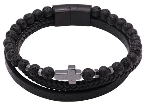 Heideman Armband Glenn Herren, Lederarmband Herren mit Verlängerung schwarz, Hochwertiges Herren Armband, Elegantes Accessoire für den stilsicheren Mann