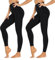 FuelMeFoot Leggings Damen High Waist Blickdicht Leggins mit Bauchkontrolle Slim Fit Angenehm Weiche Elastische Sportleggings.1 Pack-A1-schwarz/schwarz S/M