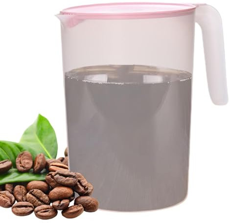 Jarra de té Helado de plástico, Resistente al Calor, Jarra de Agua fría de 2 l, Jarra de Jugo con Tapa, Jarra de Agua para Agua, té, Vino, café, Leche y Bebidas