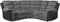 Recliner Black/Grey Jumbo Cord Fabric 5 Seater Corner Sofa for living room-Cheap sofas & couches With Drop-Down Table & Cup Holders (Black/Grey Jumbo, Corner Sofa)
