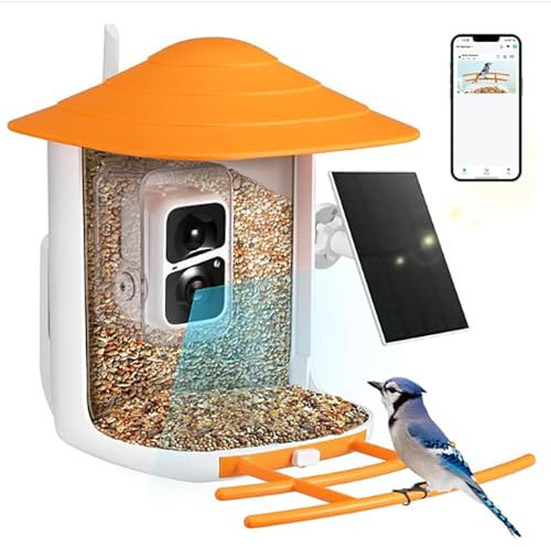Vogelhäuschen Mit Kamera, Outdoor-Vogelbeobachtungskamera Mit Solarpanel, 4K HD Automatische Aufnahme Von Vogelvideos, KI-Erkennung, Vogelliebhaber Und Familien