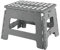 DIVID® Faltbarer Klapphocker 22cm (S) |Klapphocker|Duschhocker|Faltbar und Tragbar|130kg Belastbarkeit|Geeignet für Küche,Haushalt,Bad,Garten und Camping (Grau)