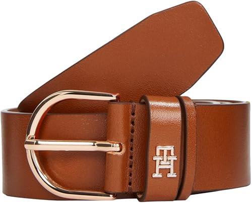 Tommy Hilfiger Damen Gürtel Essential Effortless 3,5 cm mit Dornschließe, Braun (Cognac), 90 cm