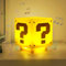 FENGQ 3D Icon light Night Lights von Mario, Upgrade Mario WüRfel Lampe, 3D Fragezeichen dekorative Ornamente Mit Spiel-Soundeffekten für Geburtstag Geschenke, Kinderzimmer Dekoration