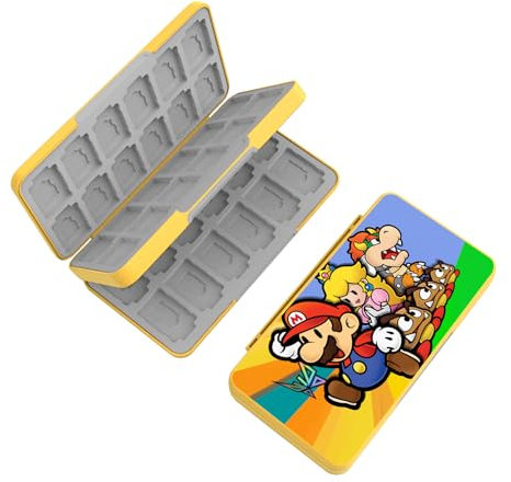 doepeBAE Custodia per Schede di Gioco, Custodie Giochi Switch, Switch Game Card Case, Scatola per Carte con Fodera in Silicone, Con 48 Slot per Cartucce di Gioco e 48 Slot per Schede SD (48E)