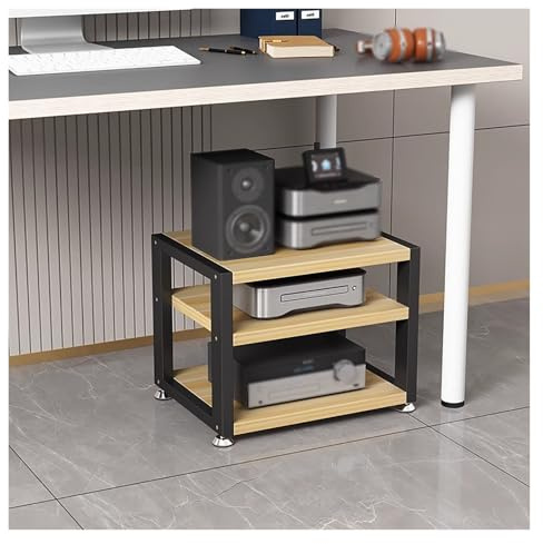 Hifi Racks 3/4 Tier Small Sound Speaker Stand Stereo Media Component Cabinet For Home Theater, Audio Video Turntable Player Rack Tower Game Console TV Amplifier Stand, Electronic Equipment S
