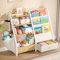 HAVLOTII Kids Bookshelf and Toy Storage - Kids Book Shelf for Kids Rooms, Toddler Bookshelf Baby Bookcase for Nursery, Montessori Toy Organizer, Burlywood