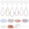 FREEBLOSS 600 Stück DIY Handyketten Set Handy Charm Bastelset Handy Charm Perlen Set Perlen Für Handy Charms Schnur Zum Herstellen von Handy Charms Handy Lanyard Perlen Charm Kette