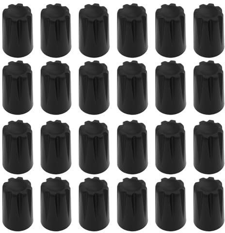 LT Easiyl 50 Stück 6 Mm D-Schaft Schwarz Hoher Drehgeber-Steuerknopf D-Loch-Steuerknopf mit Konkaver Kappe Potentiometerknöpfe 6 Mm Schaftknopf Schwarz