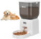 Automatic Cat Feeder,Olfjurk 4L Timed Auto Dry Cat Food Dispenser Programmable Control 1-6 Meals | Dual Power Supply with Desiccant Bag (White)