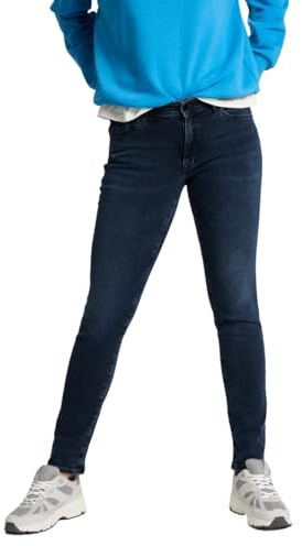 Cross Jeans Damen Jeans ANYA - High Waist - Slim Fit - Blau Stretch, Größe:31W / 30L, Farbe:234 Deep Blue Denim