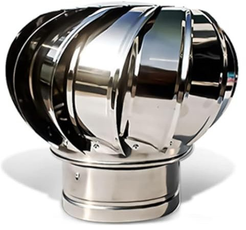 Ventilador de turbina de techo de acero inoxidable 304 resistente a la intemperie para chimeneas fuertes y de chimenea con campana giratoria de acero inoxidable para ventilación de viento de techo